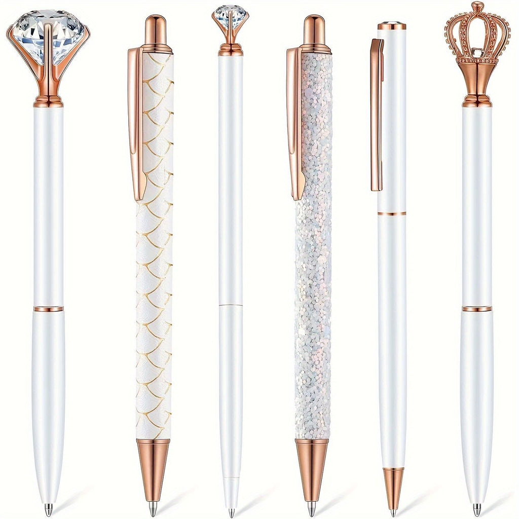 Susu Glamour Pink & Rose Gold Pen Collection | Crystal, Pearl & Glitter Ballpoint Pens  Free shipping on orders over $30