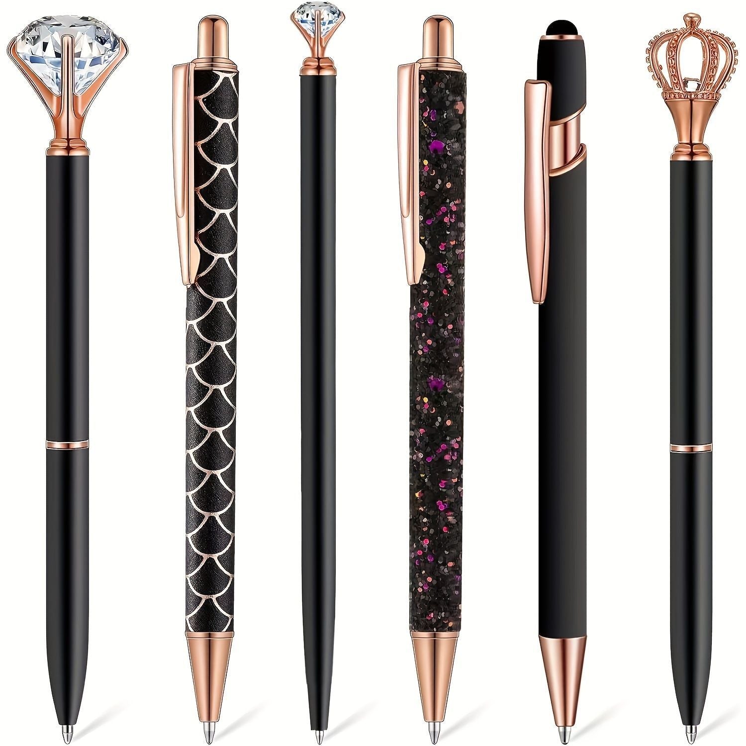 Susu Glamour Pink & Rose Gold Pen Collection | Crystal, Pearl & Glitter Ballpoint Pens  Free shipping on orders over $30