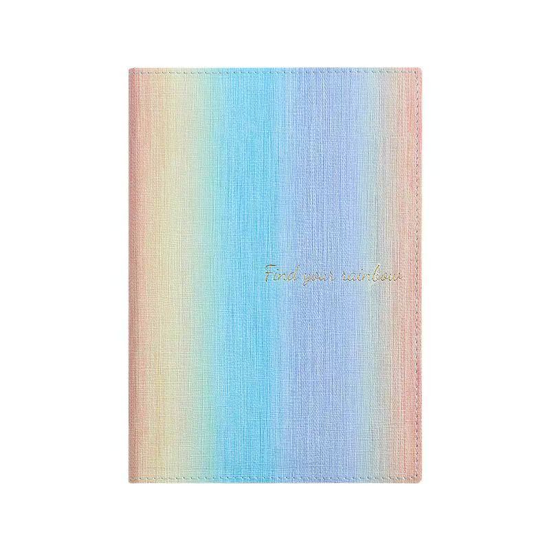 Susu Aesthetic Gradient Journal | Textured Iridescent Notebook with Pastel Pages