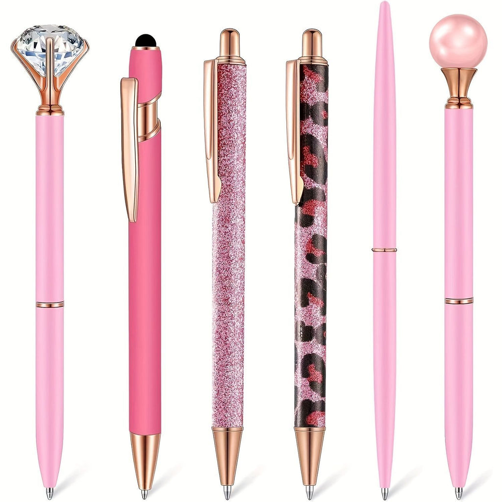 Susu Glamour Pink & Rose Gold Pen Collection | Crystal, Pearl & Glitter Ballpoint Pens  Free shipping on orders over $30